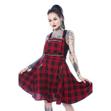 Dress - Maude Pinafor Red Plaid Skirt/Dress
