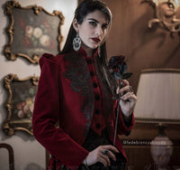 Coat - Alluria Red Velvet Jacket