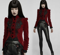 Coat - Alluria Red Velvet Jacket