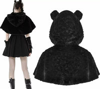 Black Teddy Capelet