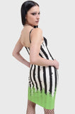 Dress - Beetlejuice Distressed Stripe Bodycon