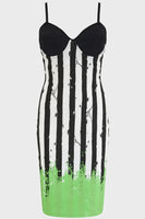 Dress - Beetlejuice Distressed Stripe Bodycon