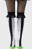 Socks - Beetlejuice Distressed Stripe Knee-High