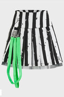 Skirt - Beetlejuice Distressed Stripe Pleated Mini-Skirt