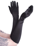 Gloves - Elegana Black Satin