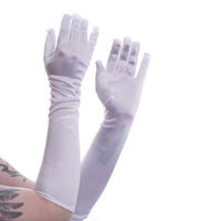 Gloves - Elegana White Satin