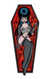 Pin - Elvira Coffin Glitter