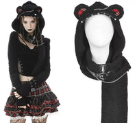 Evil Teddy Hood Scarf