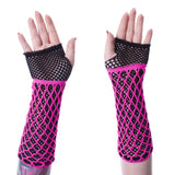 Gloves - Lolita Mesh Pink/Black