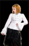 Top - White Cravat Blouse