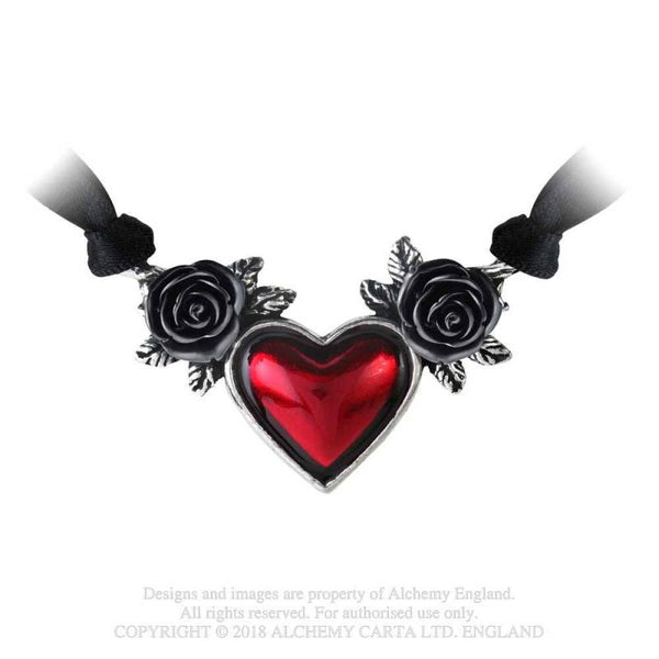 Necklace - Blood Heart Rose