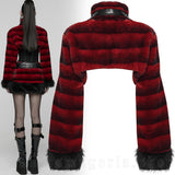 Jacket - Hex Fur Red Cropped Jacket