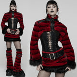Jacket - Hex Fur Red Cropped Jacket