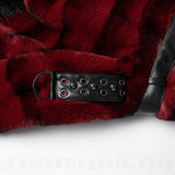Jacket - Hex Fur Red Cropped Jacket