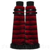 Skirt - Hex Fur Red Leg Warmers