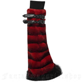 Skirt - Hex Fur Red Leg Warmers