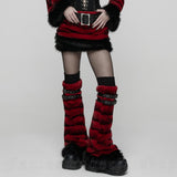 Skirt - Hex Fur Red Leg Warmers