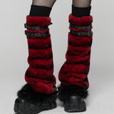 Skirt - Hex Fur Red Leg Warmers