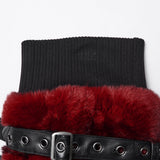 Skirt - Hex Fur Red Leg Warmers