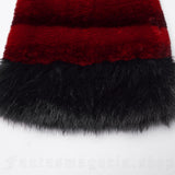 Skirt - Hex Fur Red Leg Warmers
