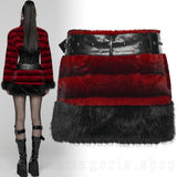 Skirt - Hex Fur Red Skirt