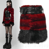 Skirt - Hex Fur Red Skirt