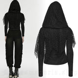 Top - Morbid Mesh Hooded Top