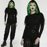 Top - Morbid Mesh Hooded Top
