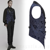 Vest - Lannister Blue Brocade Vest