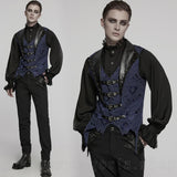 Vest - Lannister Blue Brocade Vest