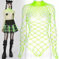Mesh - Rave Slave Neon Green Mesh Bodysuit