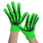 Gloves - Green / Black Skeleton