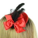 Hair - Red Bella Hat Fascinator