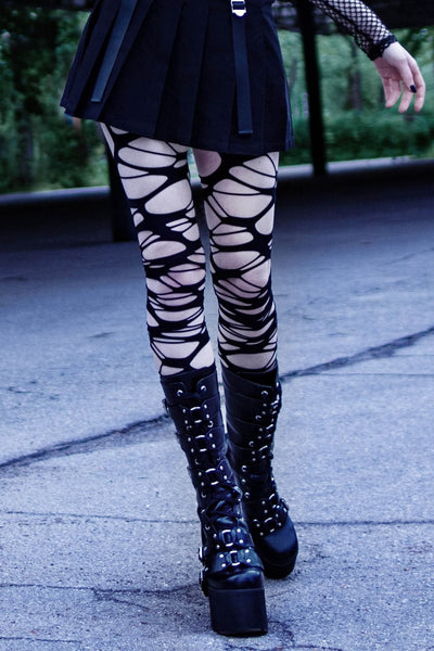 Tights - Carved Up Slashed Tights
