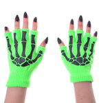 Gloves - Green / Black Fingerless