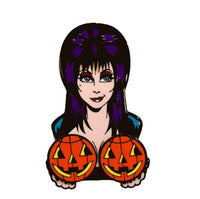 Pin - XL Elvira Spinning Pumpkins