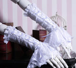 Gloves - White Gothic Lace Sleeves