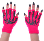 Gloves - Pink / Black Fingerless