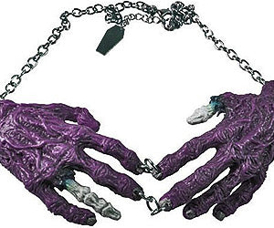 Necklace - Purple Zombie Hands