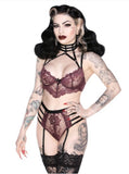 Lingerie Bra - Tortured Soul Bra - Wine