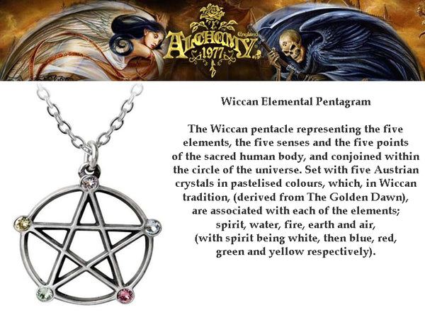 Necklace - Wiccan Elemental Pentacle