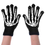 Gloves - Black / White Skeleton