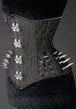 Corset - Black Brocade Spike Extreme Corset