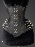 Corset - Black Brocade Spike Extreme Corset