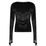 Top - Gothic Cemetery Velvet Top